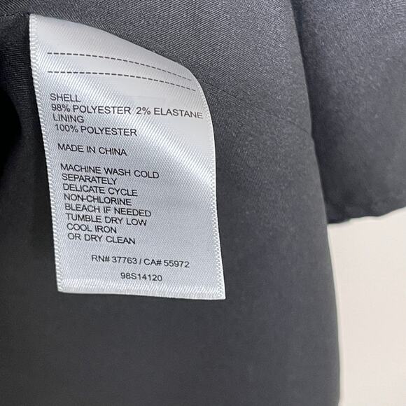 Laundry by Shelli Segal 8 Black Lace Shoulder Dress Crepe Shift Ruffle Sleeves - Picture 6 of 8